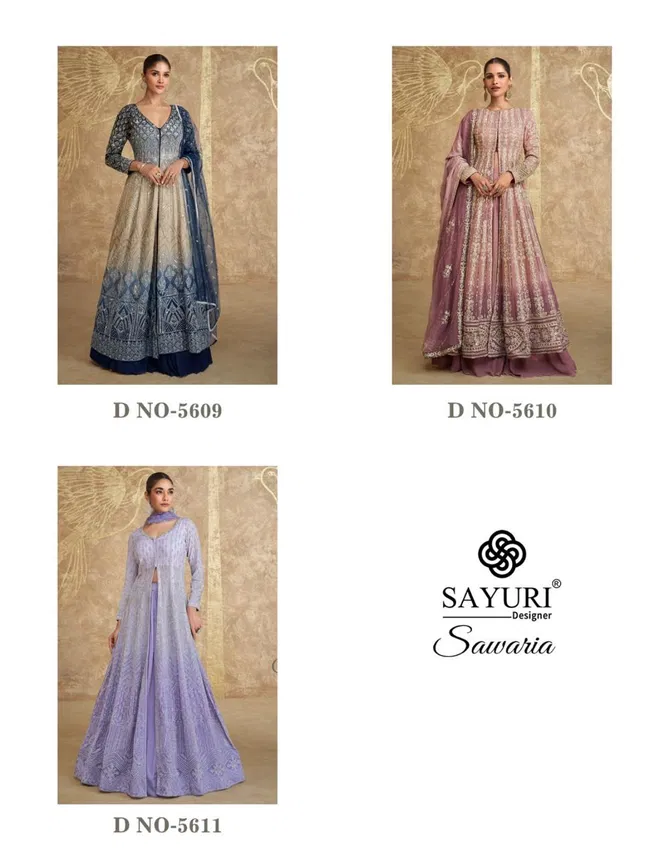 Sawaria By Sayuri Designer Georgette Readymade Suits Suppliers In India